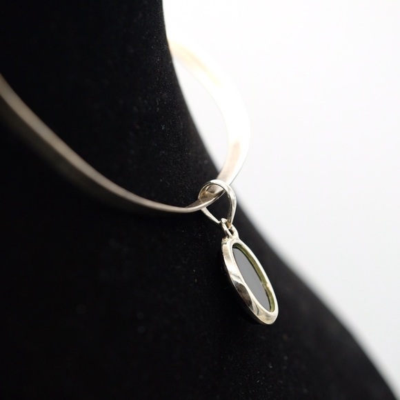 Dark Pool of Protection Black Obsidian 4.6G 925 Sterling Silver pendant - Picture 7 of 12